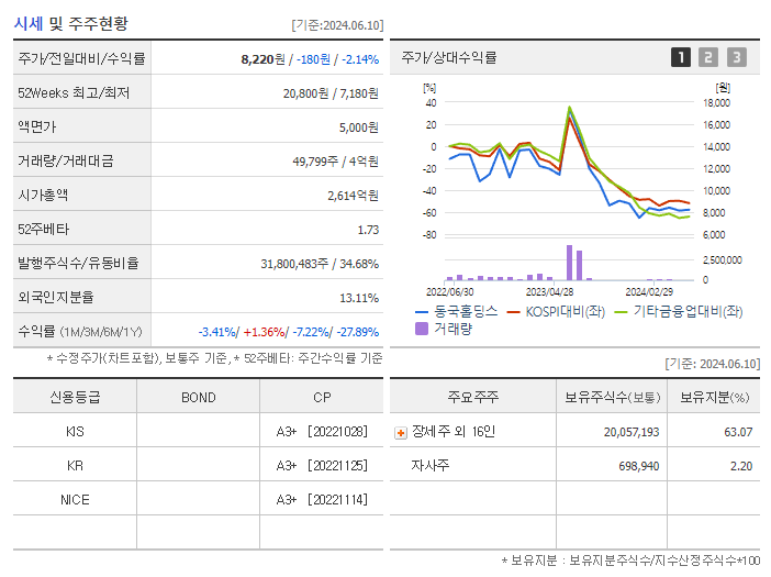 동국홀딩스_기업개요