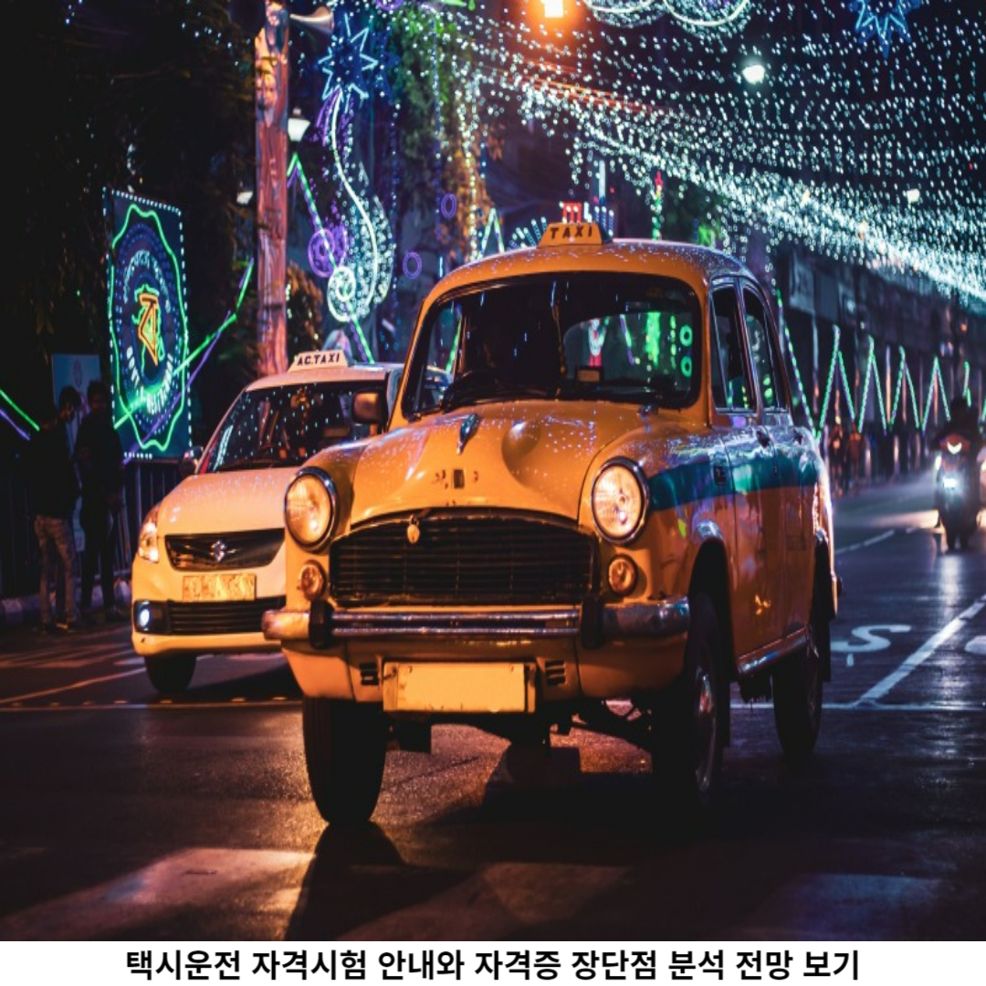 택시운전 자격증 / 장단점