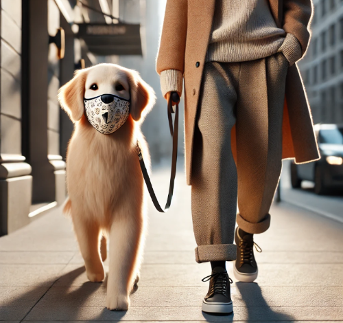 페렴 원인, 증상 및 예방법 핵심 정보 썸네일 - 폐렴 예방 마스크 착용 강아지 이미지