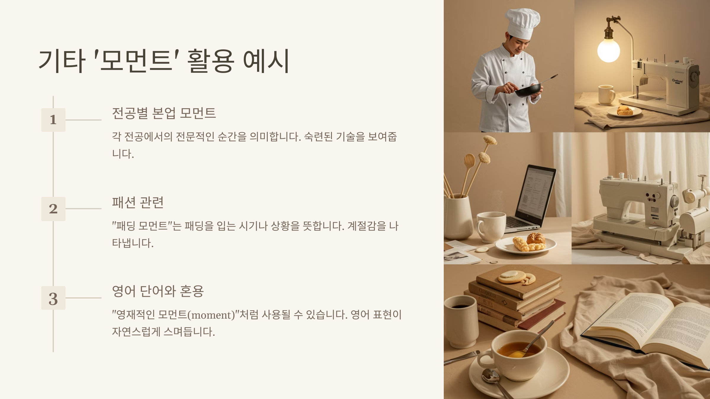 기타 '모먼트' 활용 예시