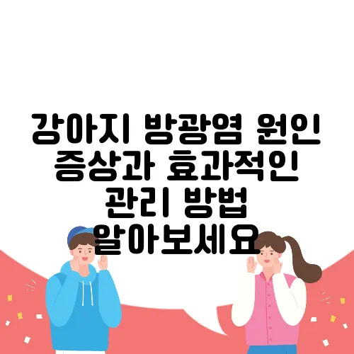 강아지 방광염 원인 증상과 효과적인 관리 방법 알아보세요