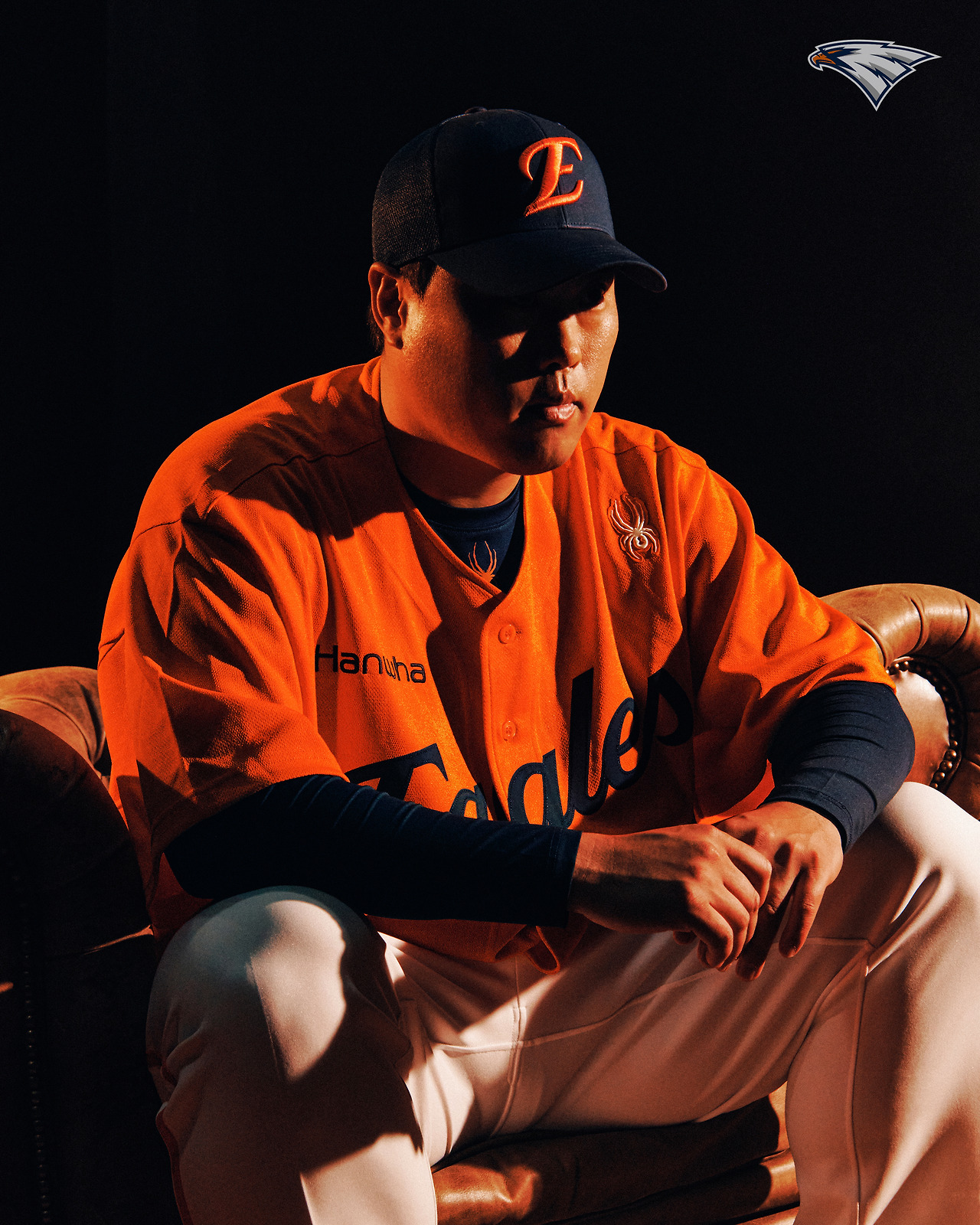 한화 이글스 레전드 류현진 투수가 앉아 있는 모습