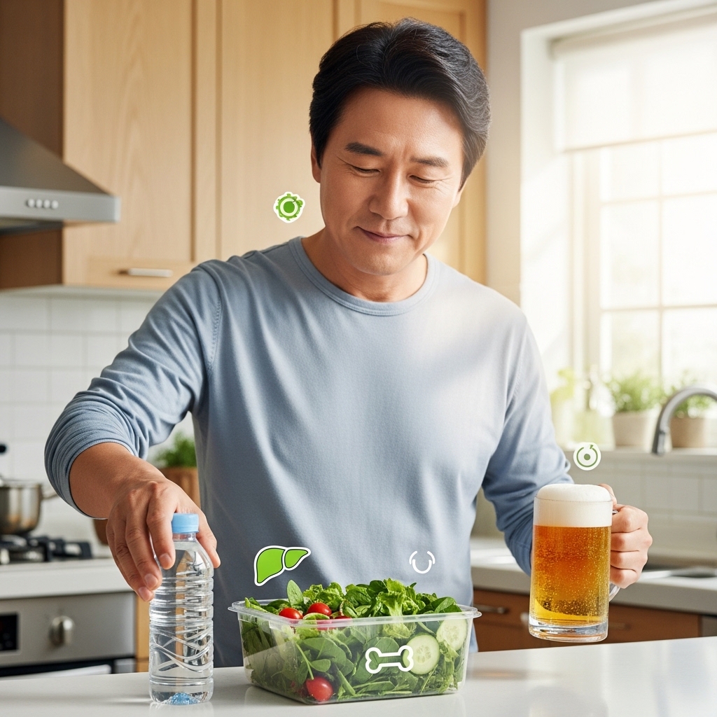 간과 뼈 건강을 동시에 지키는 남성의 올바른 생활 습관