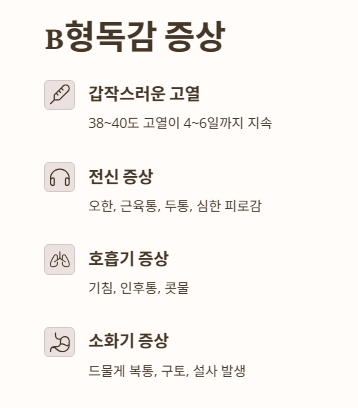 B형독감 증상: 감기와 다른 강력한 증상들