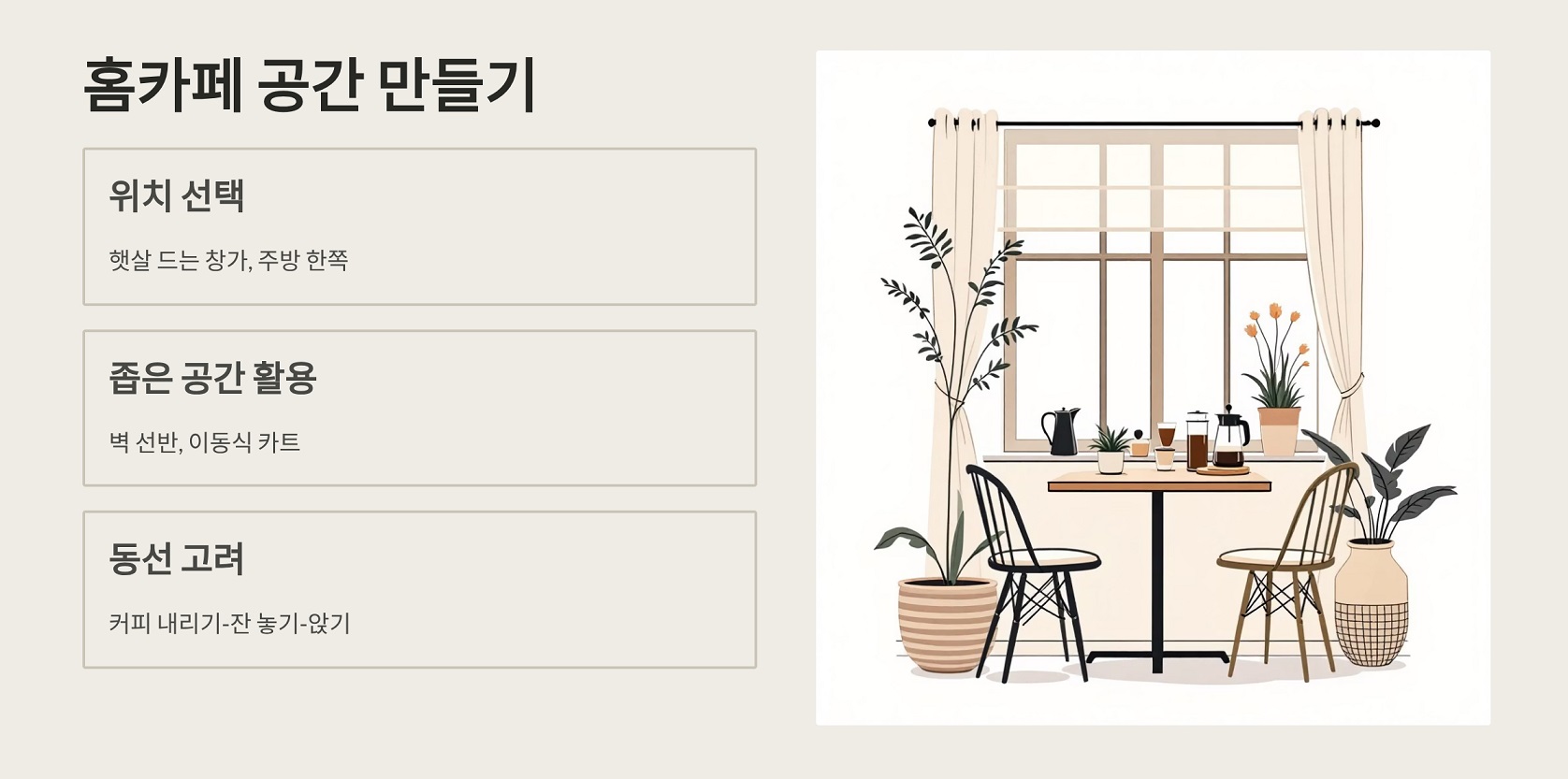 홈카페 공간 만들기