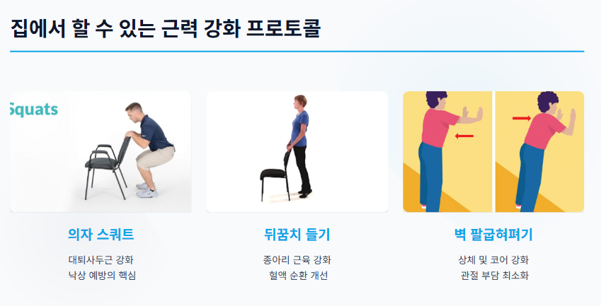 집에서 할 수 있는 간단한 근력 강화 운동