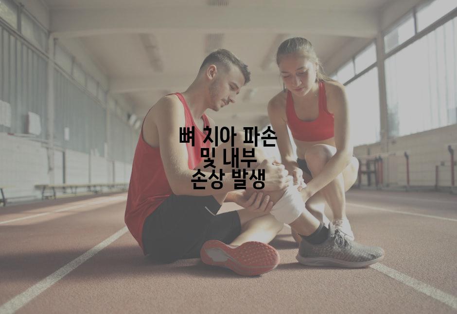 뼈 치아 파손 및 내부 손상 발생