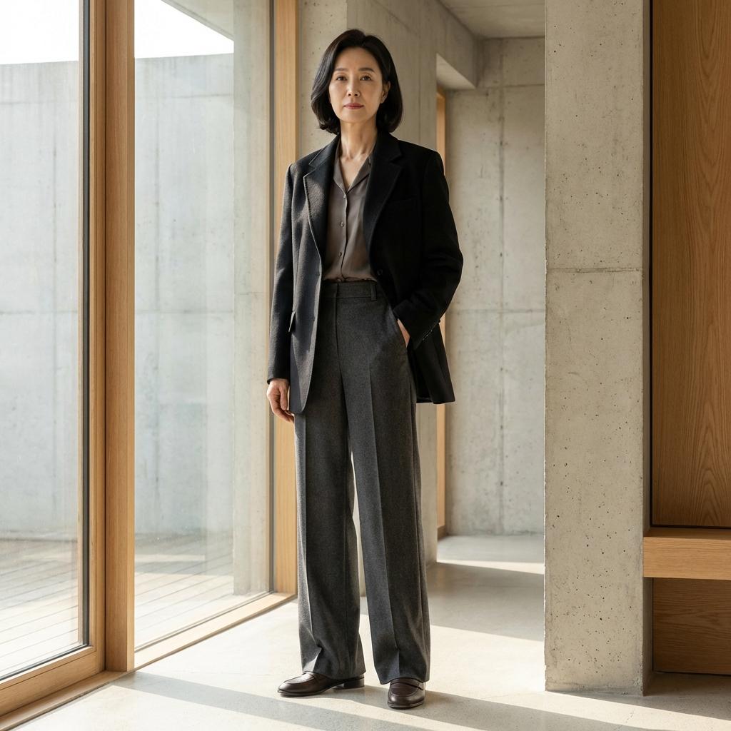 엉덩이 덮는 길이의 50대 블랙 자켓 추천