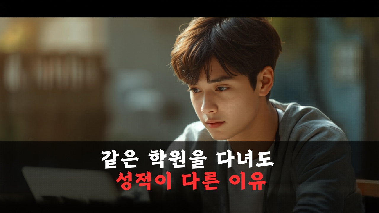 같은 학원 다녔는데 성적이 다른 이유