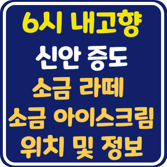 6시 내고향 신안 증도 소금라떼, 소금아이스크림 소금빵 카페 위치 및 정보