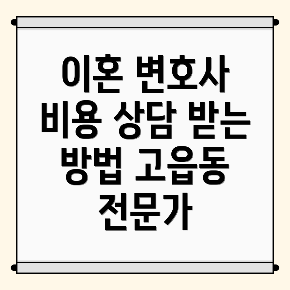 이혼 변호사 선임 비용