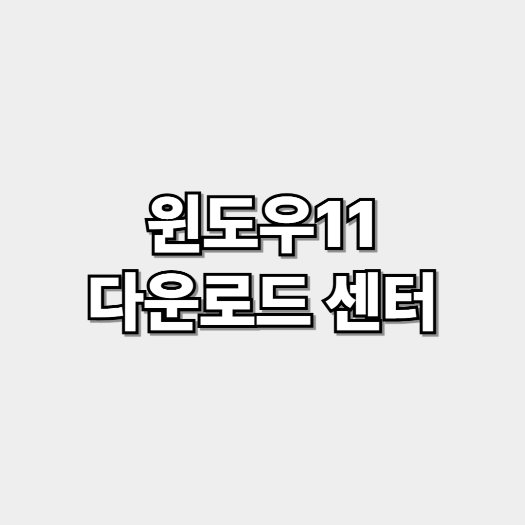 윈도우11 다운로드 센터 썸네일