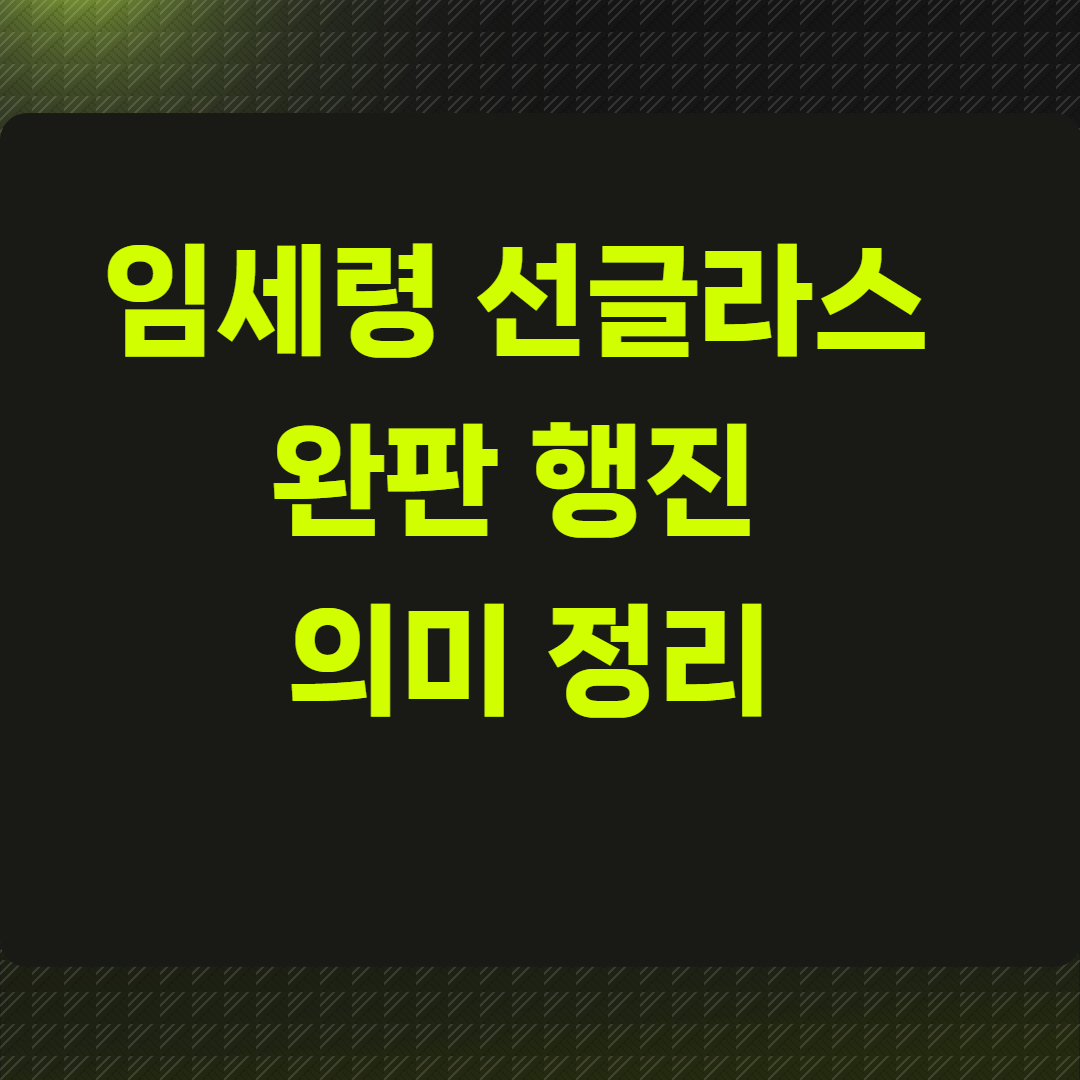임세령 선글라스 완판 행진 의미 정리