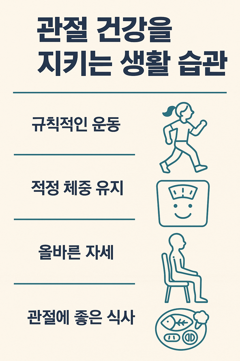 관절 건강을 지키는 생활 습관