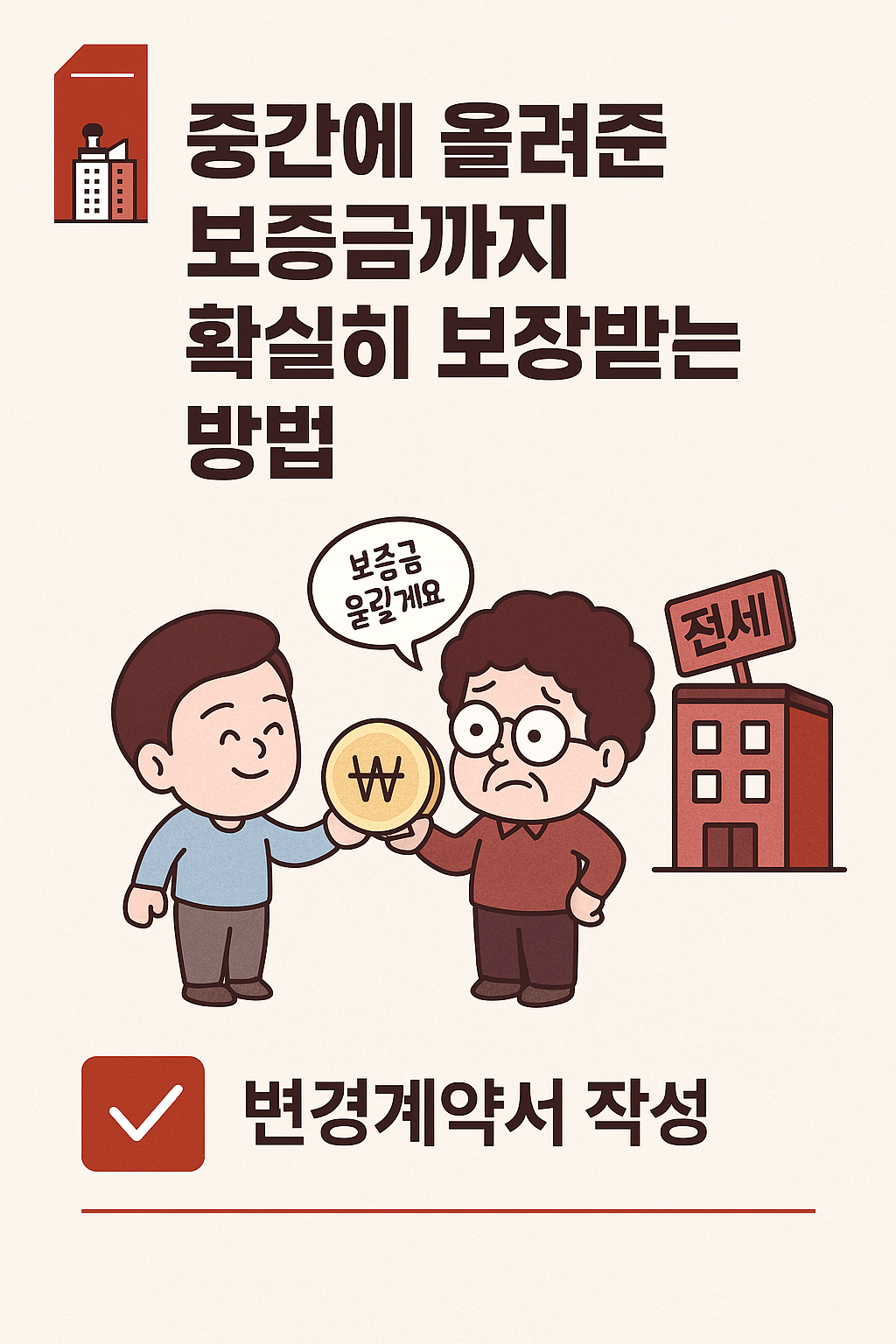 중간에 올려준 보증금 보장