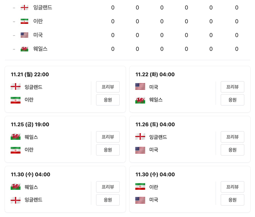 카타르 월드컵 일정 조편성 대표팀 명단