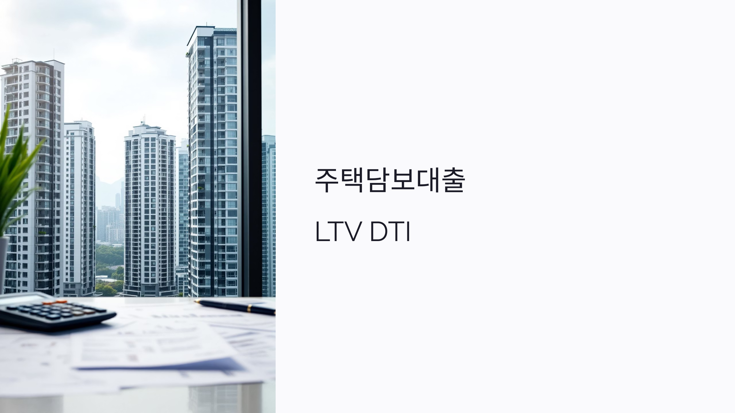 주택담보대출 LTV DTI : 대출 한도 쉽게 계산하는 법