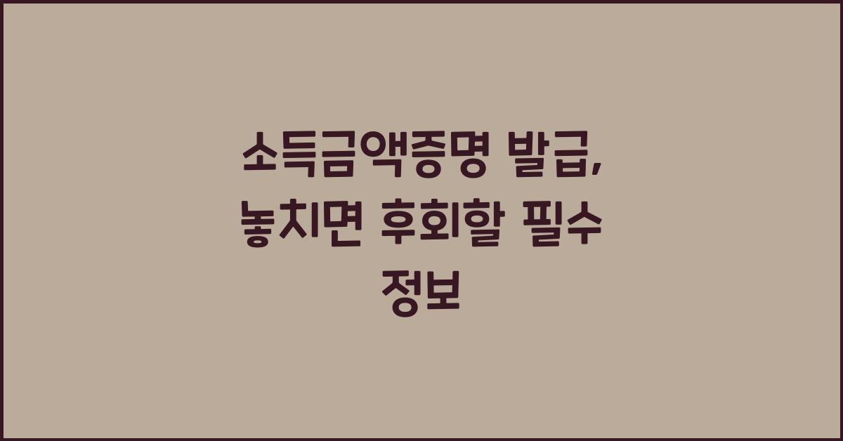 소득금액증명 발급