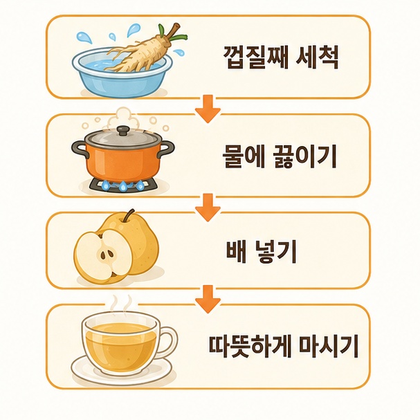 도라지 배 차 만드는 순서 정리