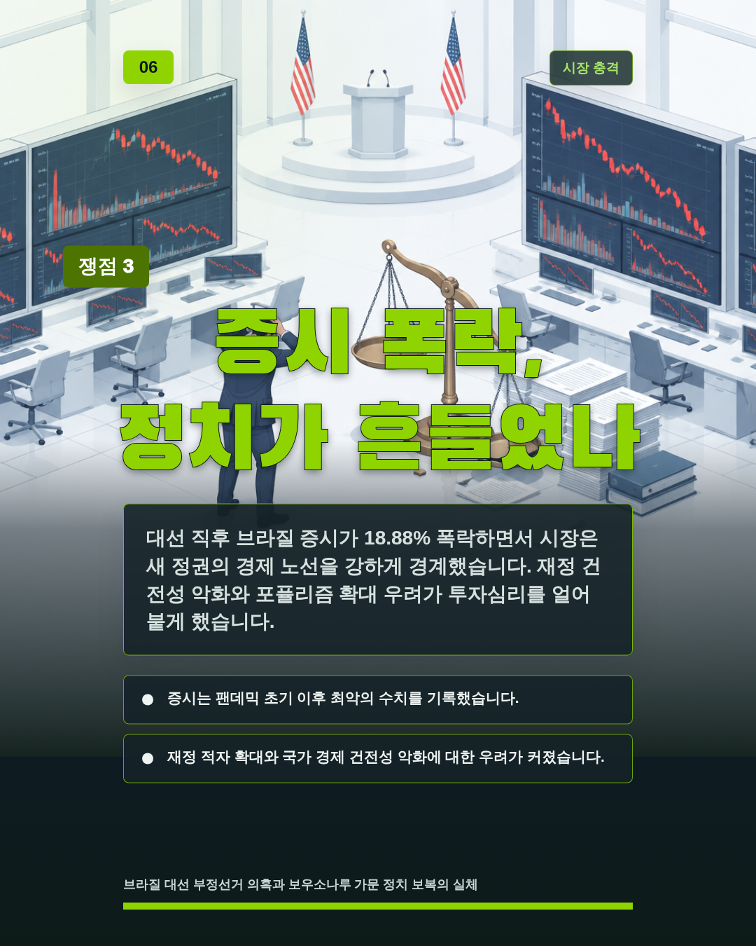 증시 폭락, 정치가 흔들었나