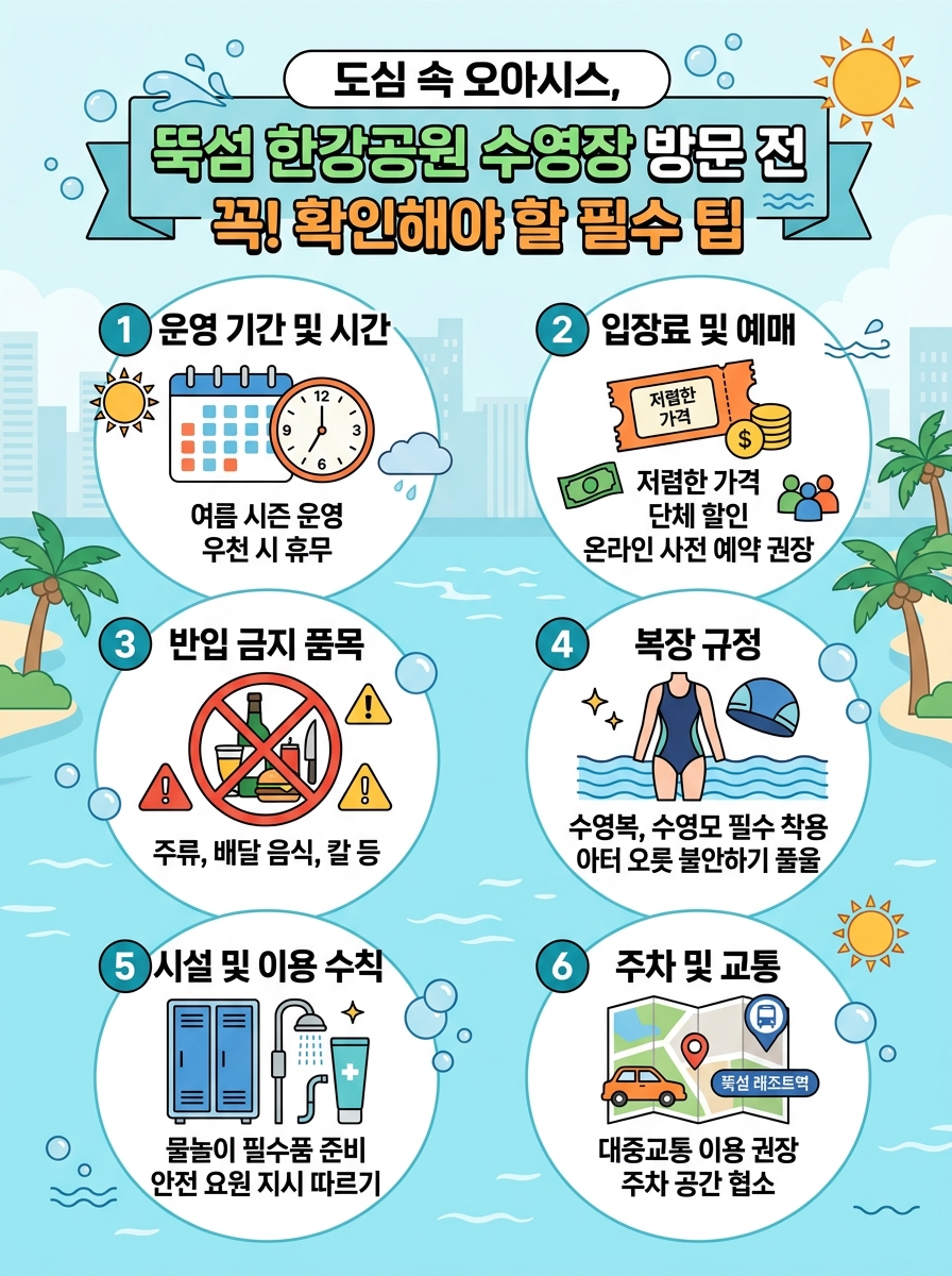 뚝섬 한강공원 수영장 총정리