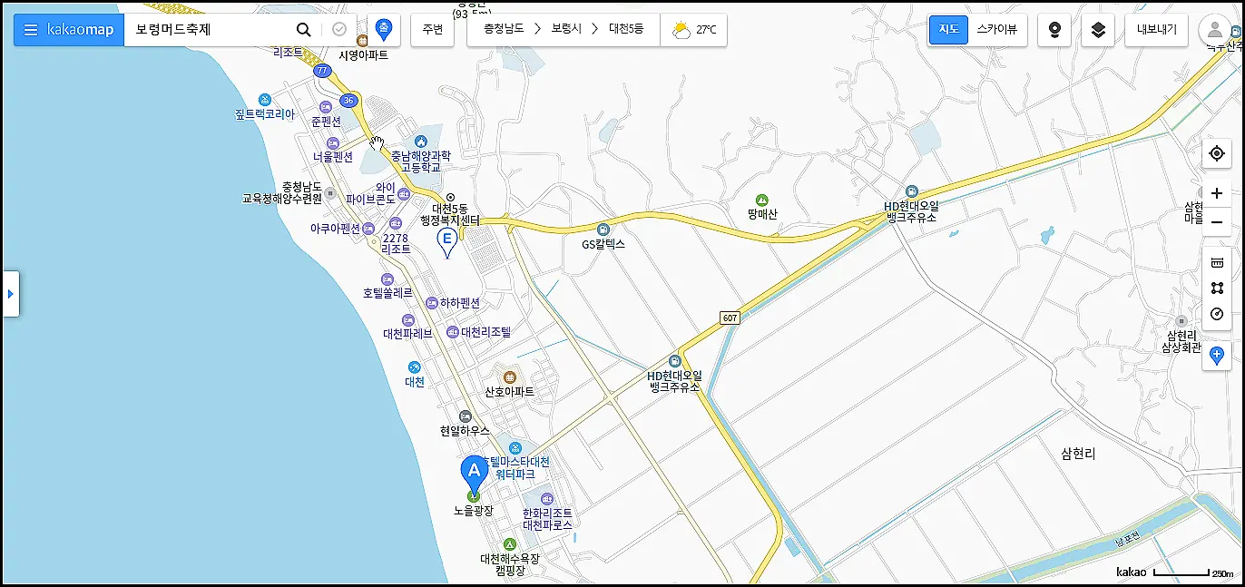보령머드축제-위치-교통편