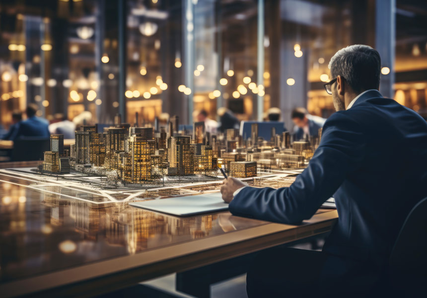 장기적인 자산 관리 전략을 세우는 투자자의 모습