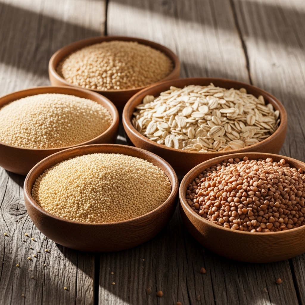 영양 성분이 풍부한 다양한 종류의 잡곡들
