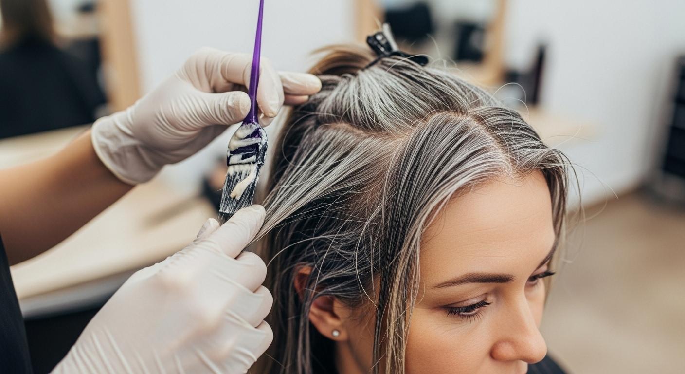 새치머리 밝은 염색약