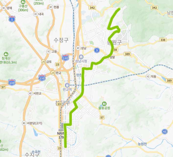 성남-720-1A번-버스-노선-지도