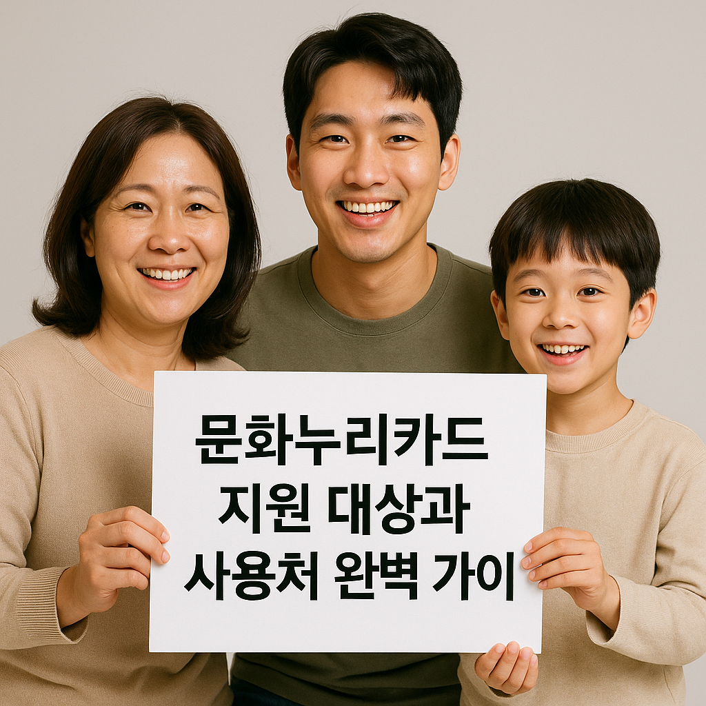 문화누리카드 지원 대상과 사용처 완벽 가이드