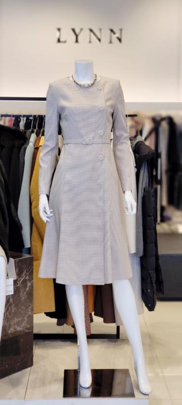 린 LYNN NC02 잔체크 버튼 원피스 LGOPMB9701