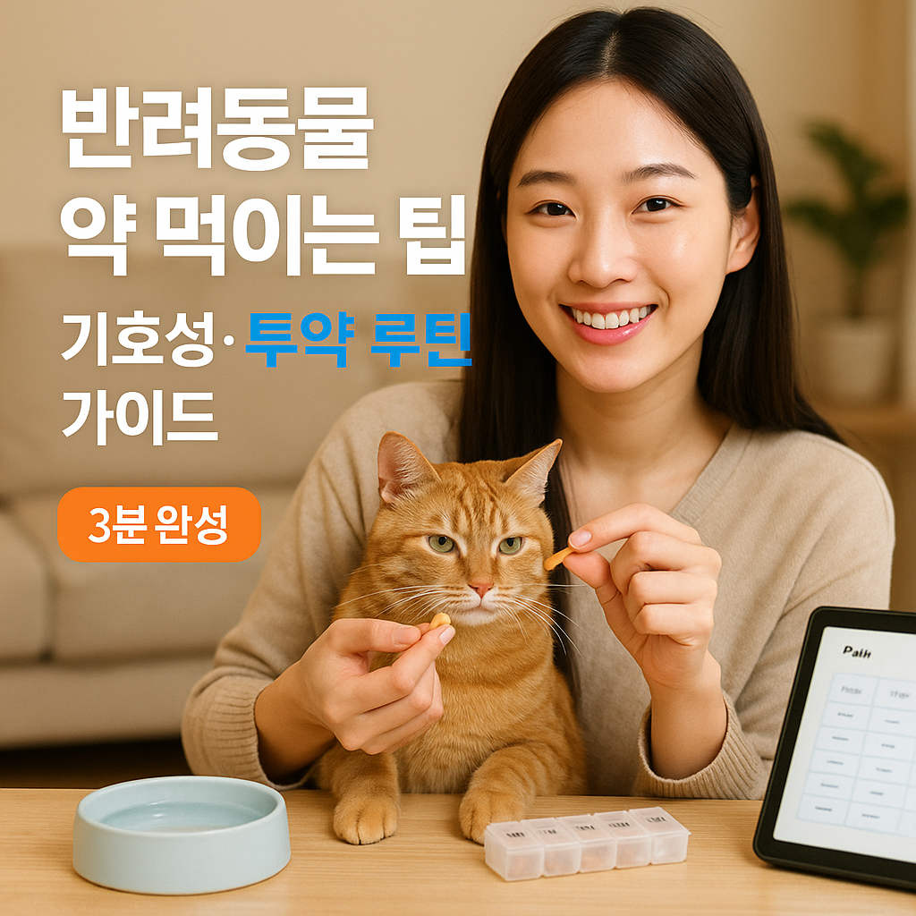 반려동물 약 먹이는 팁 2026년 | 기호성·투약 루틴 가이드