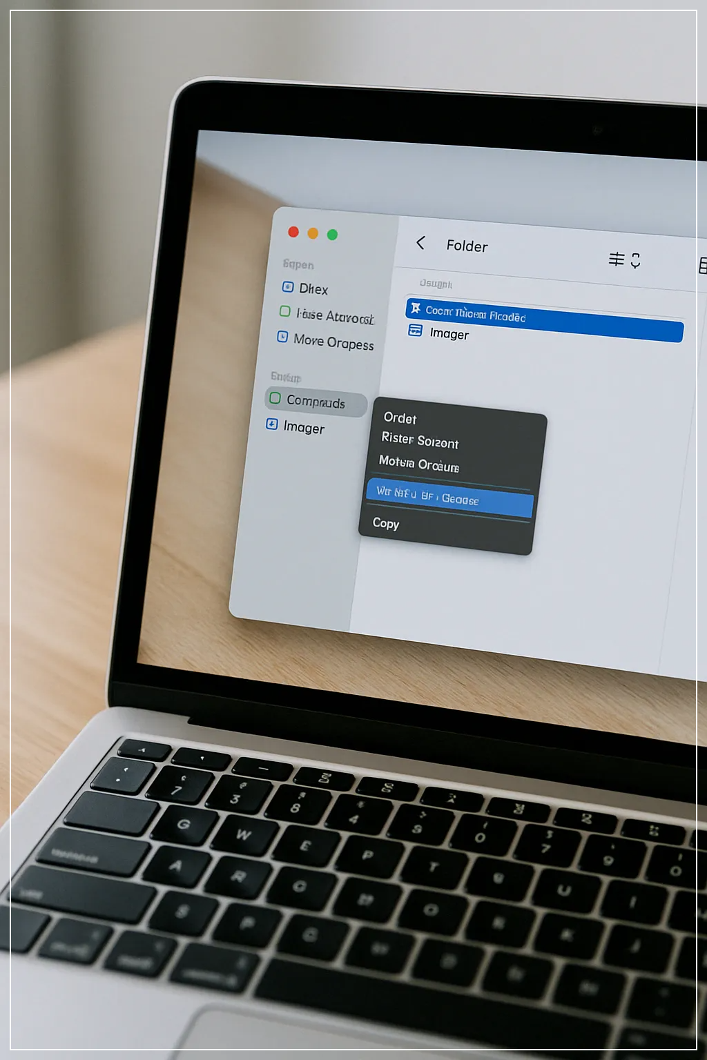 맥에서 압축 파일을 생성 중인 화면