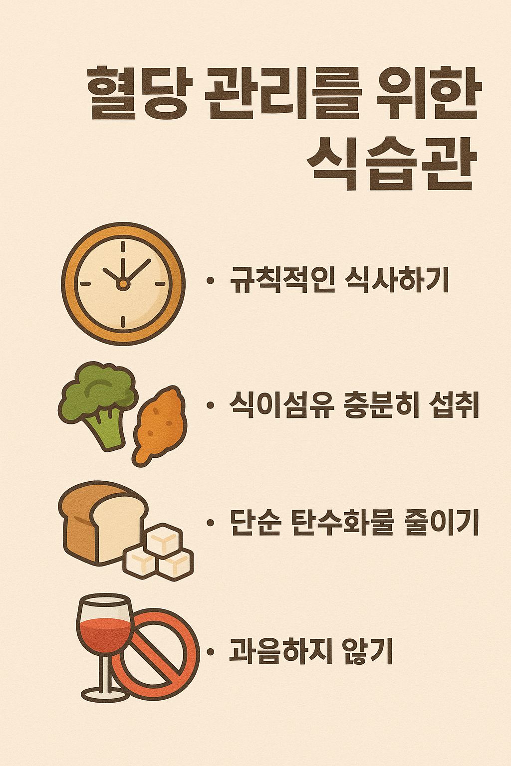 혈당관리를 위한 식습관