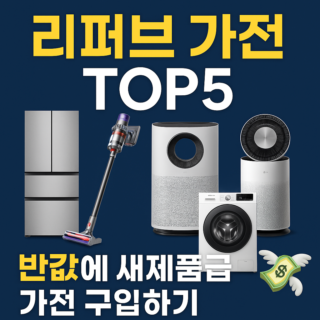 가성비 끝판왕! 리퍼브 가전제품 추천 TOP5 + 믿을만한 구매처 총정리