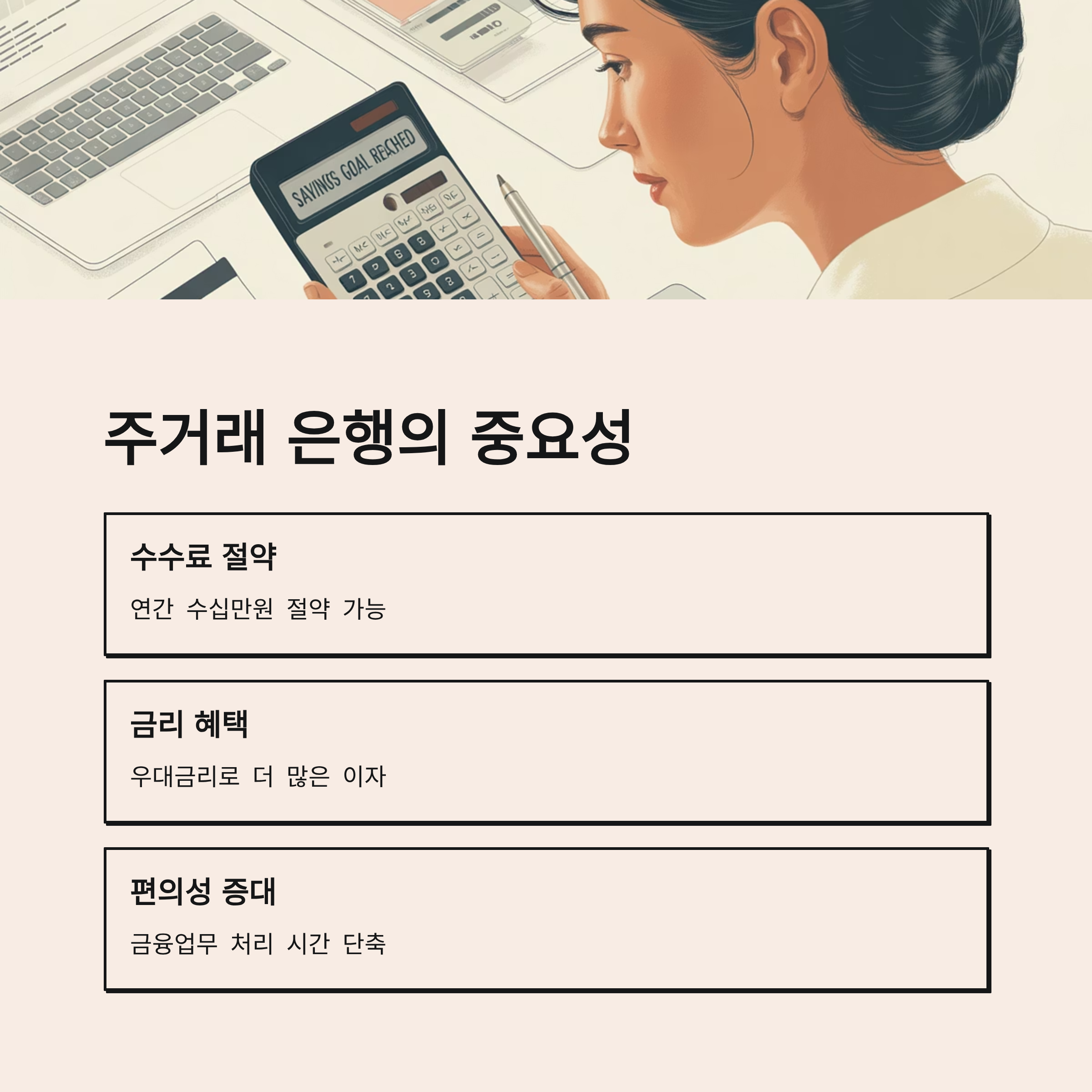 주거래 은행 중요성