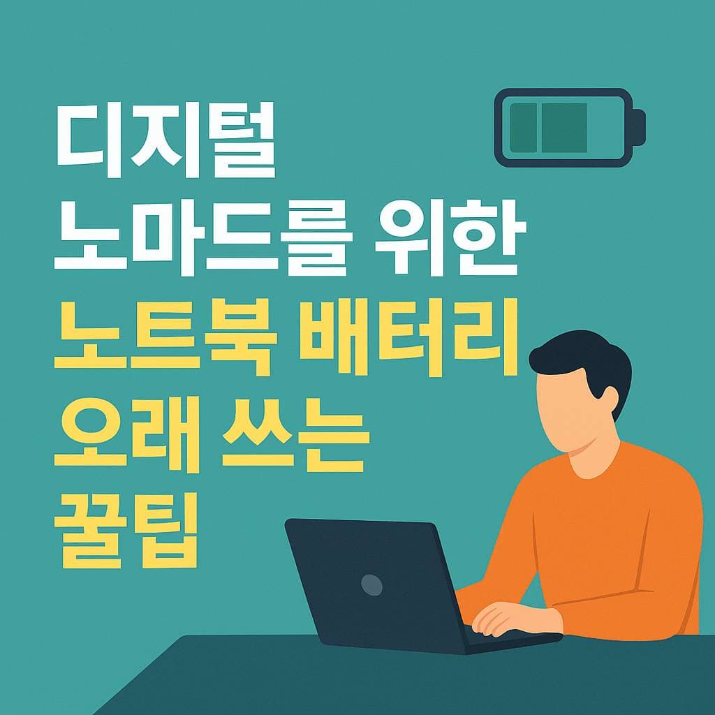 디지털 노마드를 위한 노트북 배터리 오래 쓰는 꿀팁