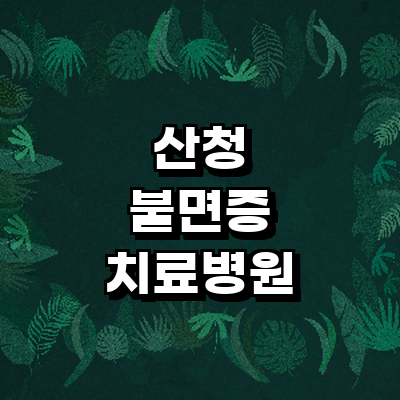 산청군 불면증