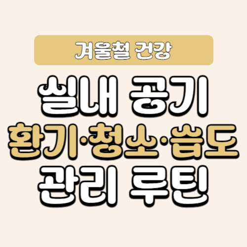 실내 공기질 관리 루틴