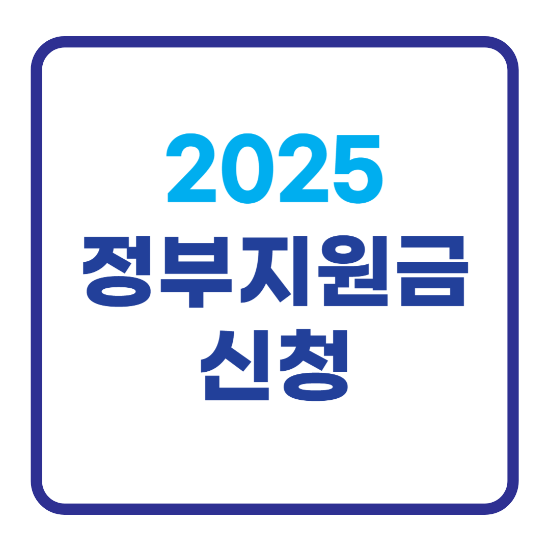 2025 정부지원금 신청