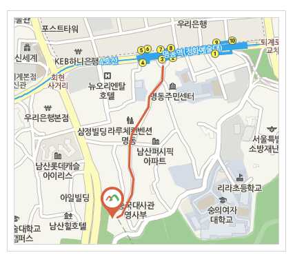 남산케이블카-요금-운영시간-걸어가는-길-약도