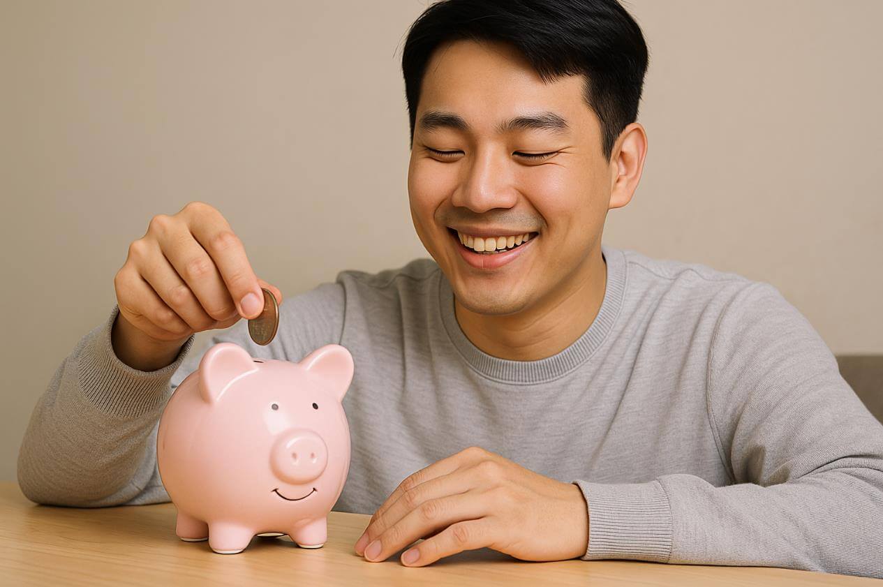 노트북 화면에 예금 금리와 주식시장 그래프를 비교 분석하는 모습.