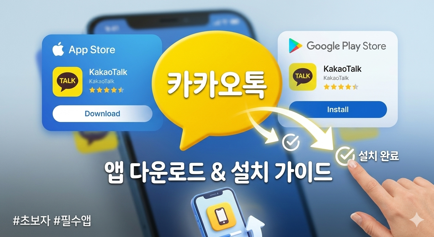 카카오톡 앱 다운로드 설치 방법 카톡 총정리