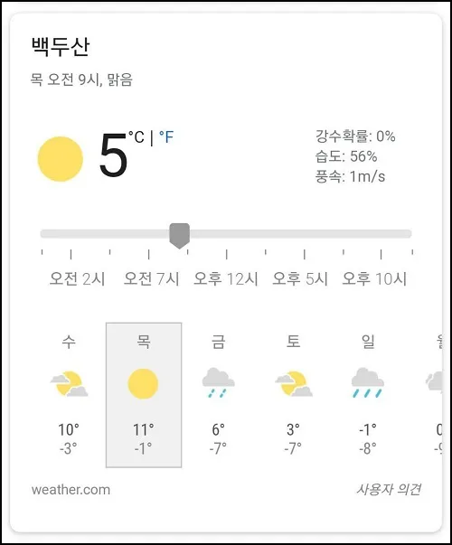 백두산 날씨 여행 적기 천지 잘 보이는 시기 복장 옷차림 준비물_7