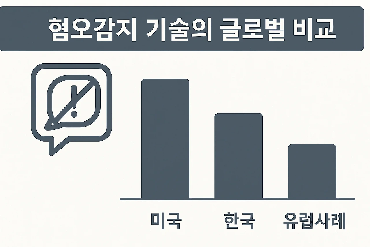 혐오감지 기술의 글로벌 비교 (미국, 한국, 유럽사례) 관련 이미지