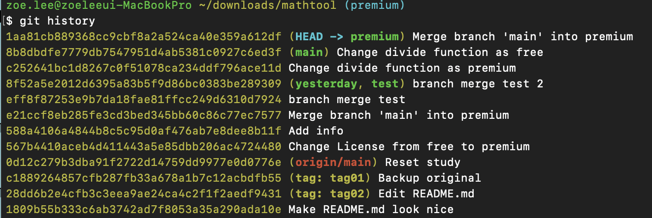 git history