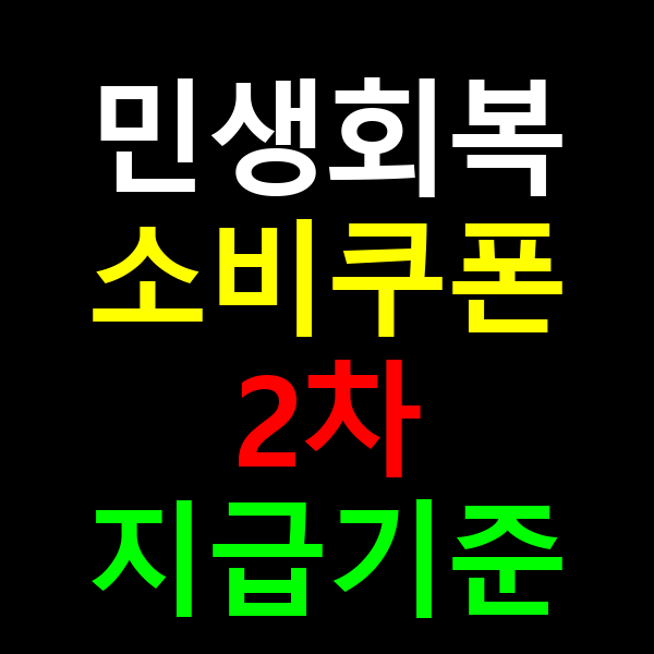 민생회복 소비쿠폰 2차 기준