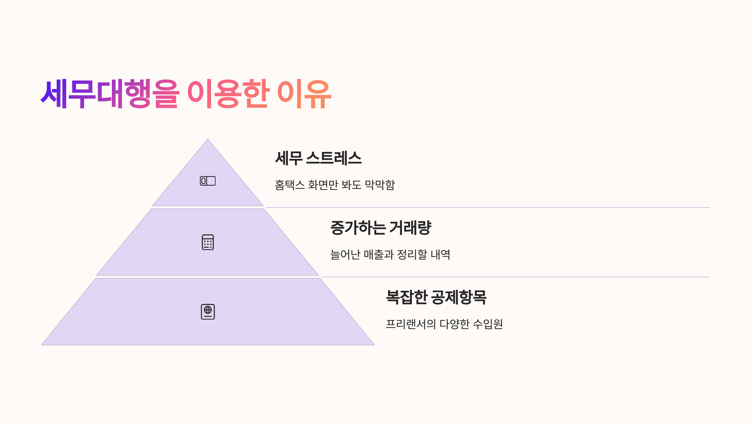 📌 세무대행을 이용한 이유