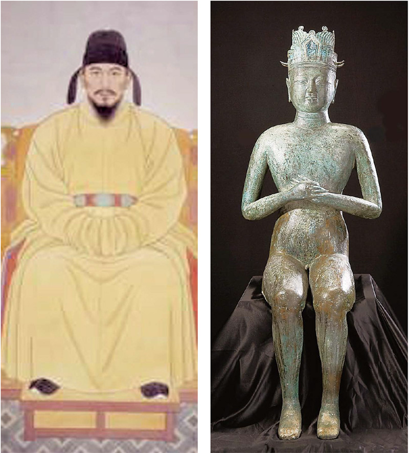 태조왕건 초상화와 동상